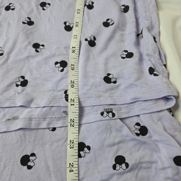 Disney Women's Size Medium Purple Minnie Mouse Pj Short Set - Picture 5 of 8